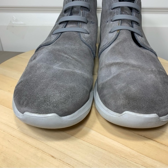 CROCS Kinsale Gray Chukka Suede Leather Triple Comfort Boots Slip On Shoes Sz 10 - Picture 14 of 15